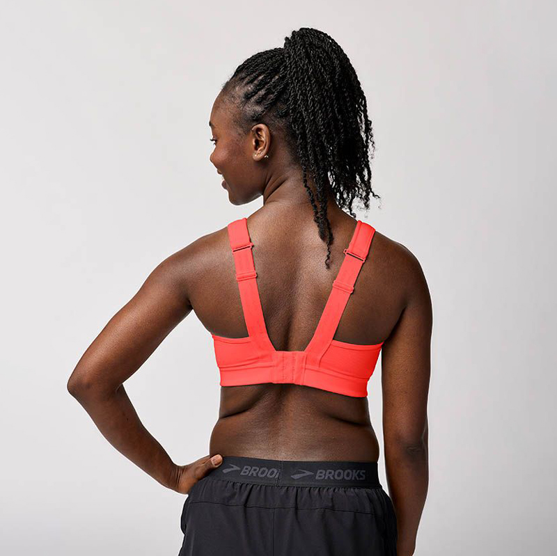 نیمتنه ورزشی بروکس Brooks Convertible 2 bra صورتی شبرنگی