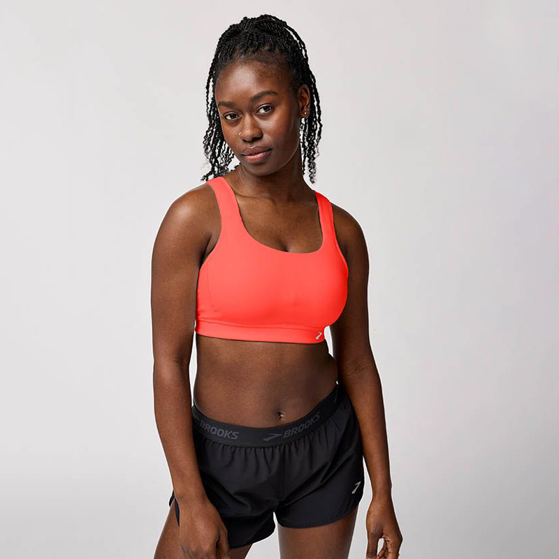 نیمتنه ورزشی بروکس Brooks Convertible 2 bra صورتی شبرنگی