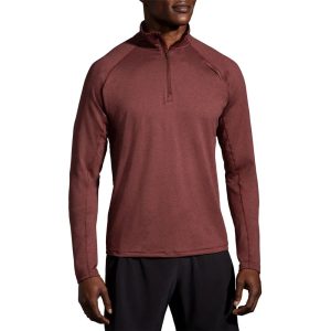نیم زیپ ورزشی مردانه بروکس Brooks Dash ½ Zip 2 شکلاتی