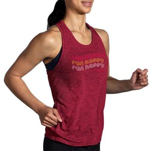 تاپ ورزشی زنانه بروکس Brooks Distance Tank 2 زرشکی