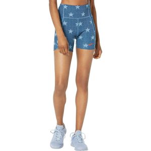 شورت تایت ورزشی زنانه بروکس Brooks Moment 5 short Tight سرمه ای طرح دار