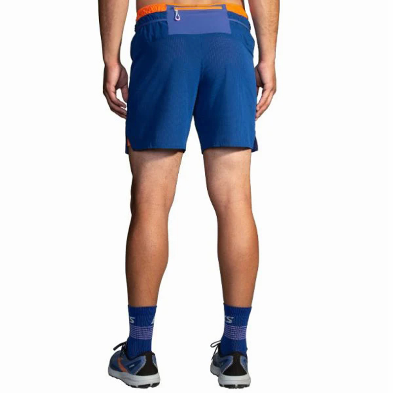 شورت ورزشی مردانه کشاله دار بروکس Brooks High Point 7 2-in-1 آبی نفتی