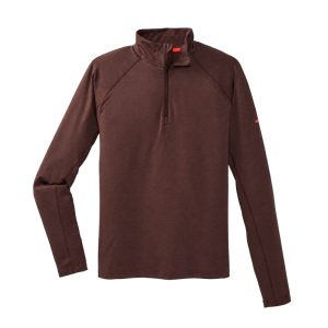 نیم زیپ ورزشی مردانه بروکس Brooks Dash ½ Zip 2 شکلاتی