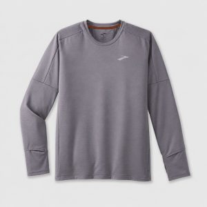 بلوز ورزشی ترمال مردانه بروکس Brooks Thermal Long Sleeve سربی